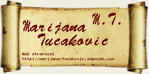 Marijana Tucaković vizit kartica